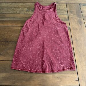 Lululemon All Tied Up Tank Top Splatter Dye Savannah Maroon Size 6/8